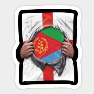 Eritrea Flag English Flag Ripped Open - Gift for Eritrean From Eritrea Sticker